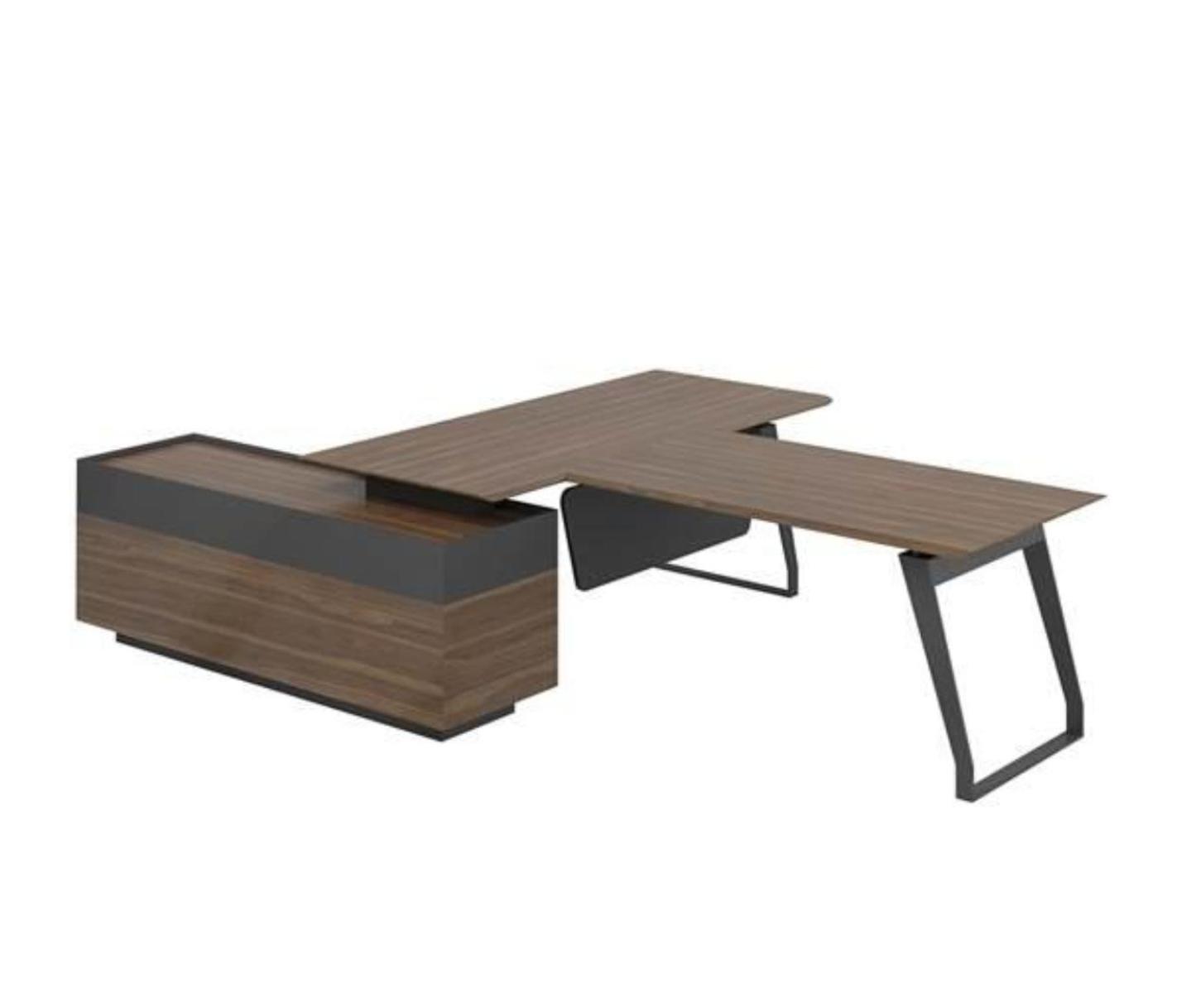 КВАРЦ Стол с опорной тумбой и брифингом R 220х330